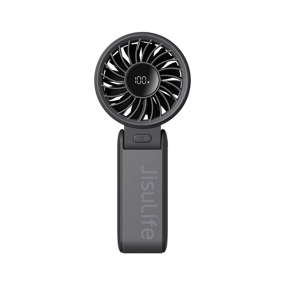 JISULIFE Life7 handheld battery-powered fan with LED battery display for summer