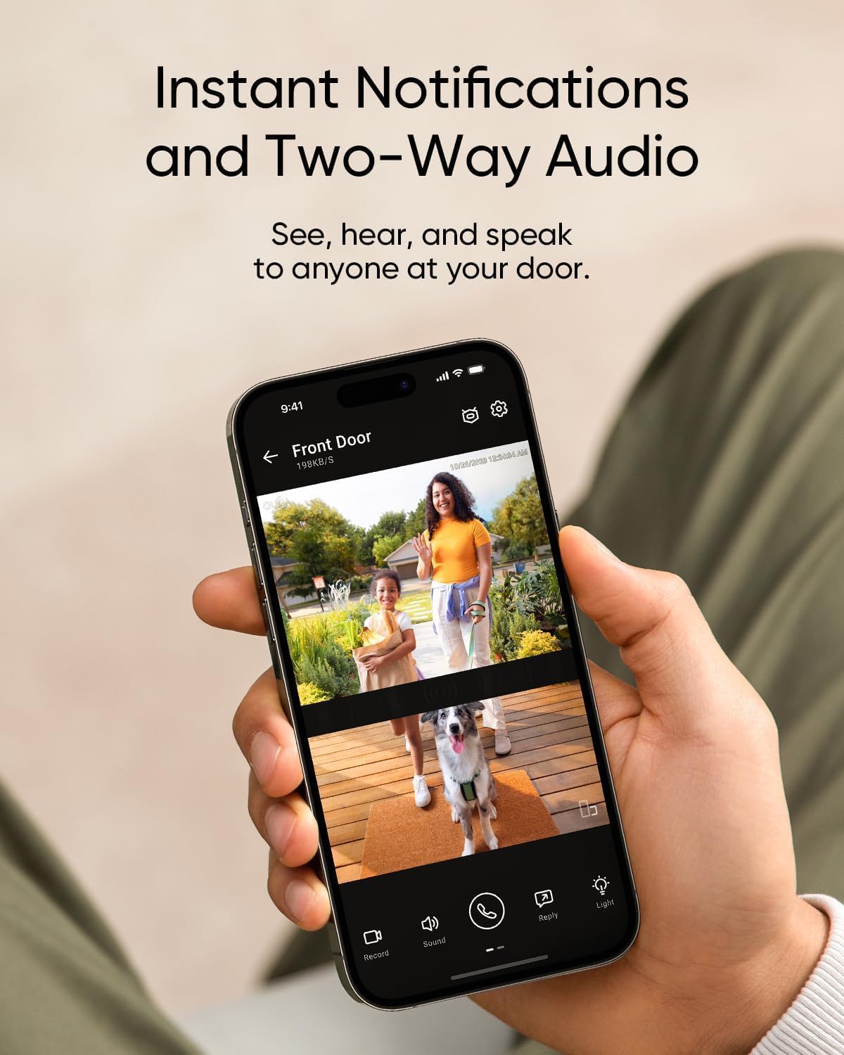 eufy Video Doorbell E340 dual-camera battery doorbell in black with a second downward package camera and included indoor chime