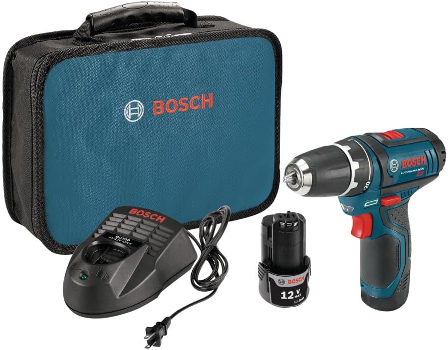 Bosch PS31-2A 12V Max compact blue cordless drill/driver with two-speed transmission and short head length