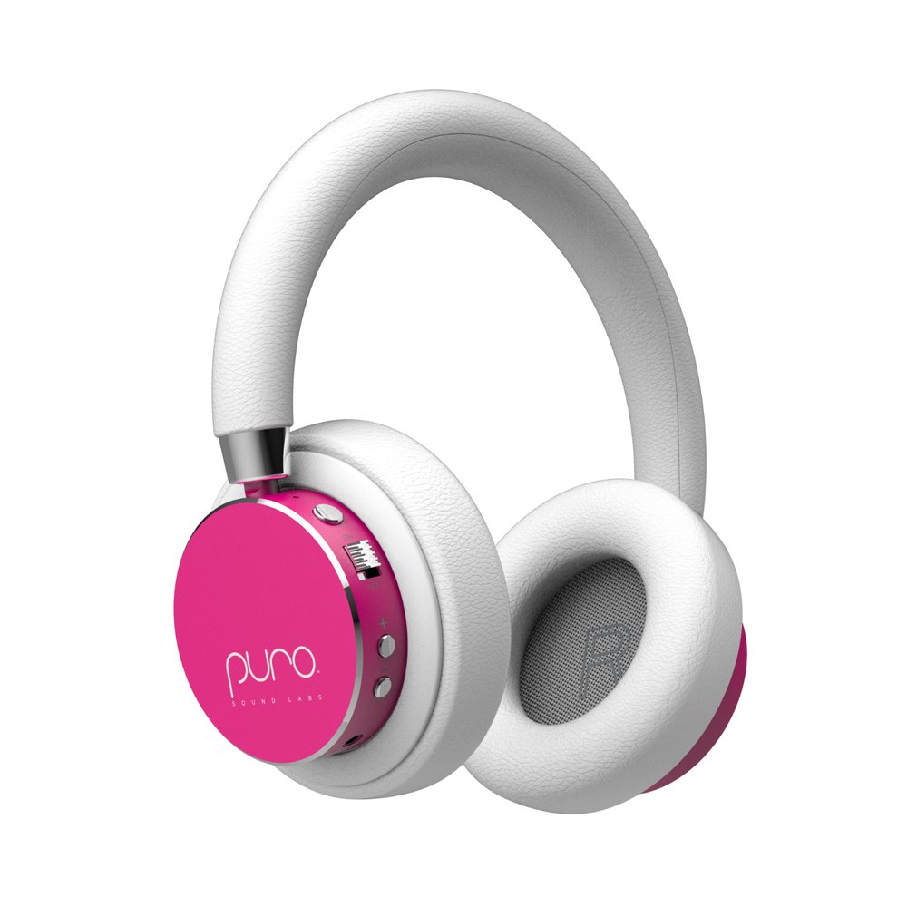 Puro Sound Labs BT2200 Plus wireless kids headphones with 85dB limit and hard carry case