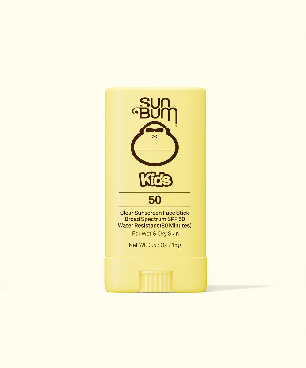 Sun Bum Kids SPF 50 clear sunscreen stick for children's faces and noses