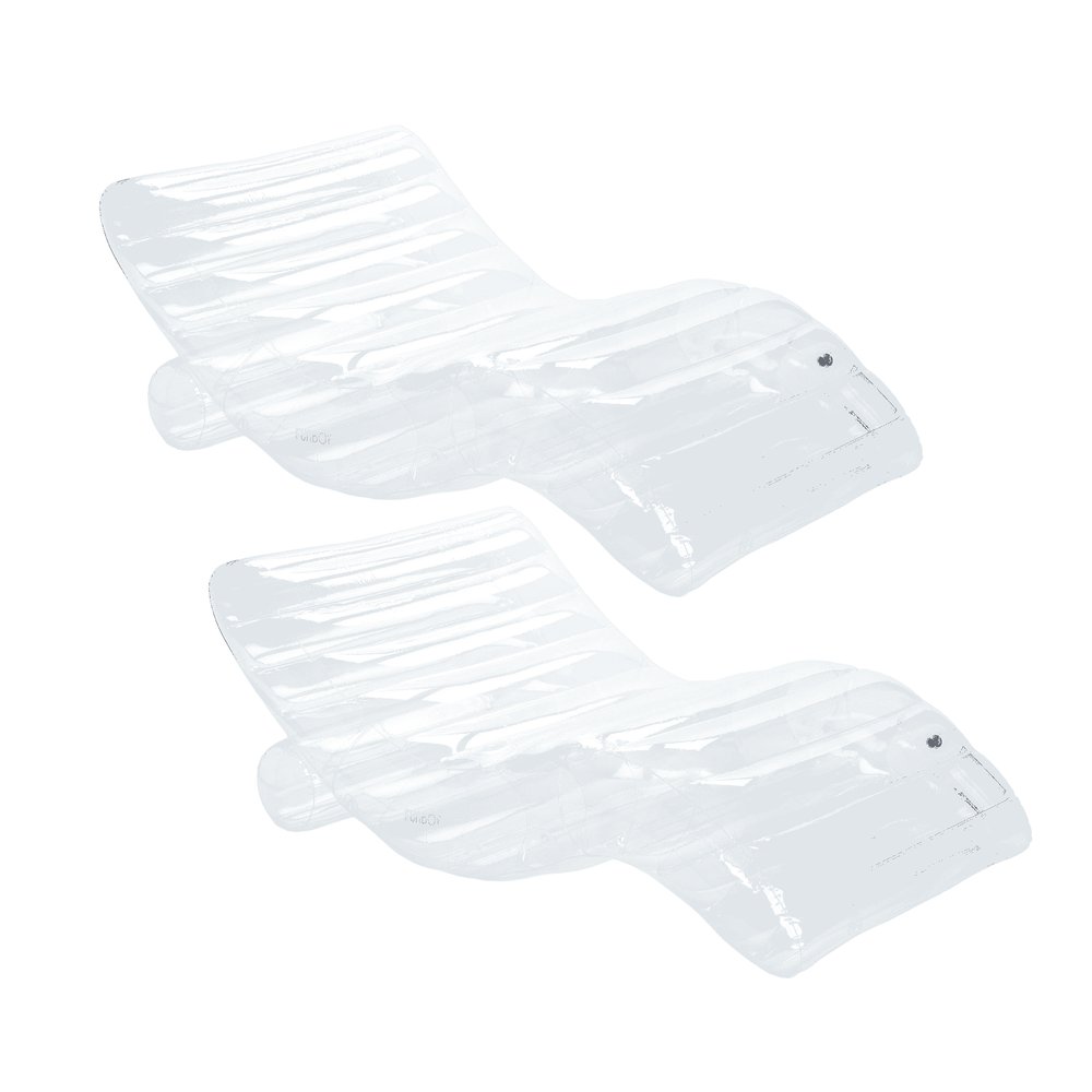 FUNBOY Super Clear crystal transparent chaise pool lounger for adults