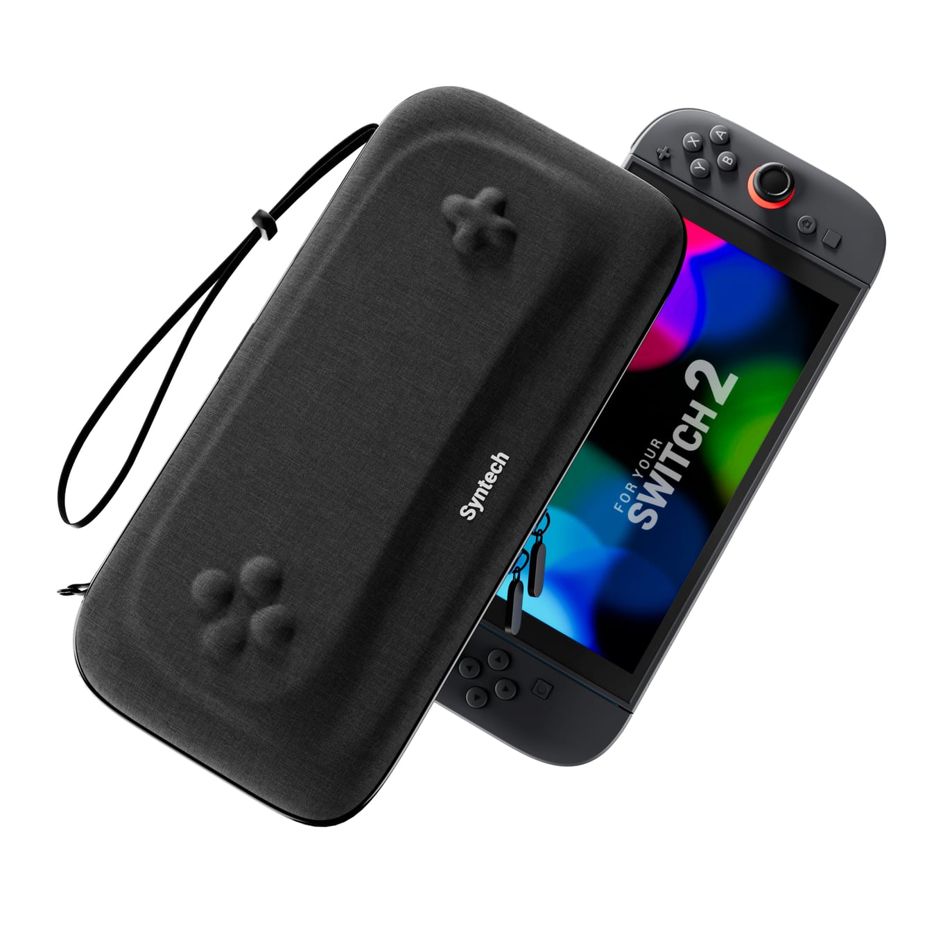 Syntech Carrying Case for Nintendo Switch 2 with EVA hard shell, soft lining, and inner game card flap