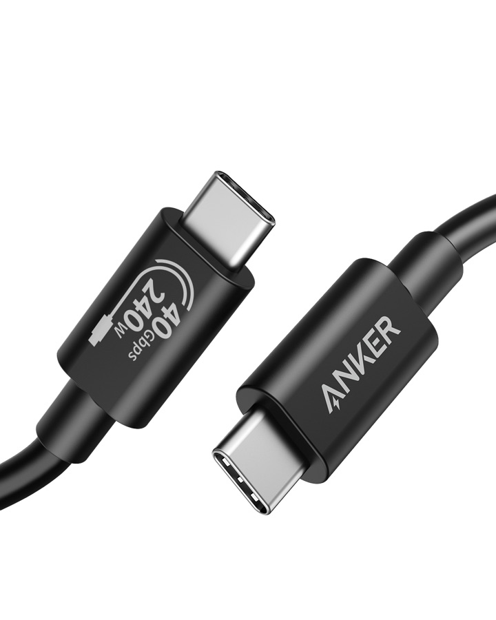 Anker 240W USB4 40Gbps USB-C cable in black