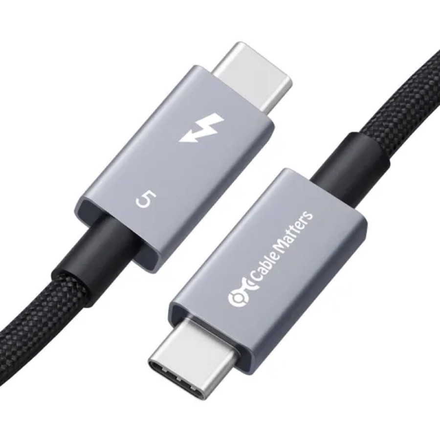 Cable Matters Intel-certified Thunderbolt 5 80Gbps braided cable in black