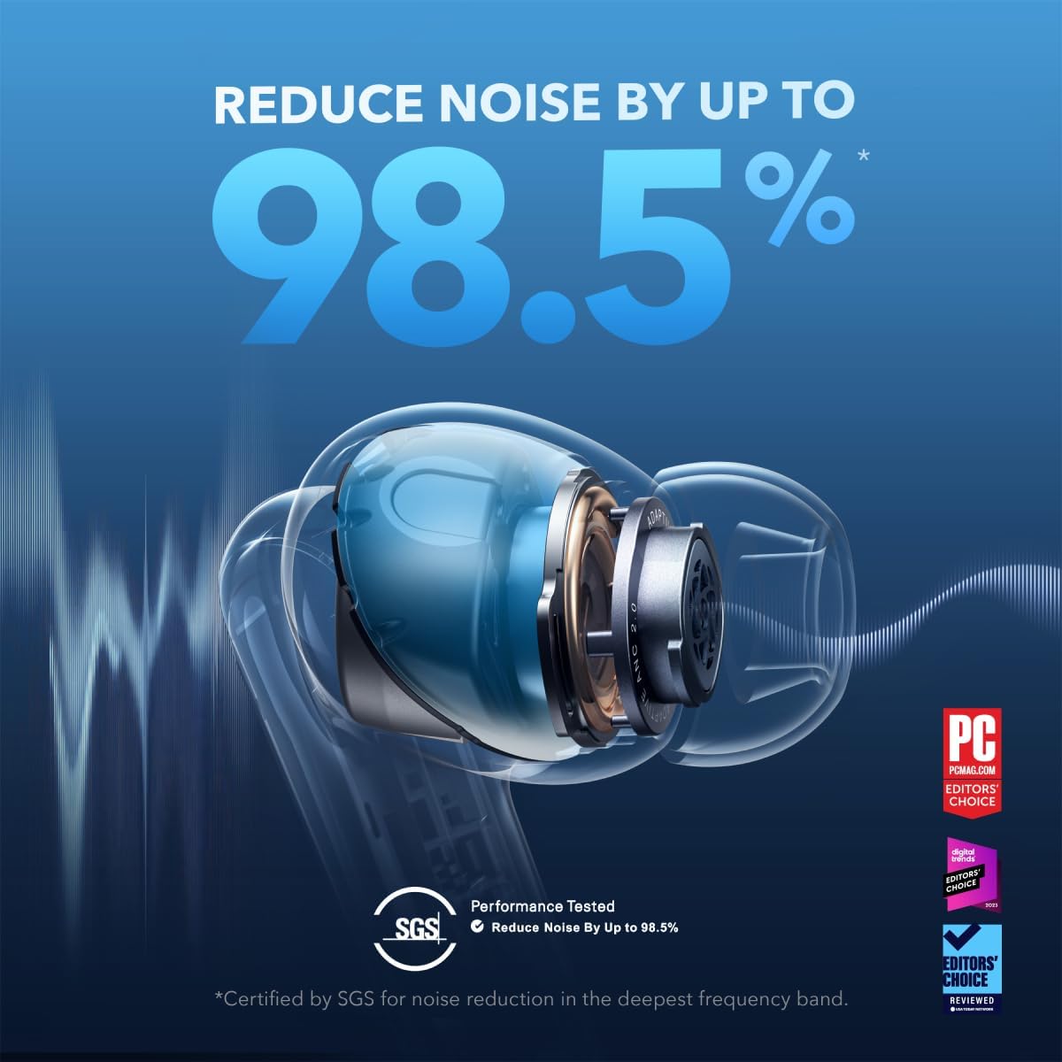 Anker Soundcore Liberty 4 NC true wireless earbuds in charging case