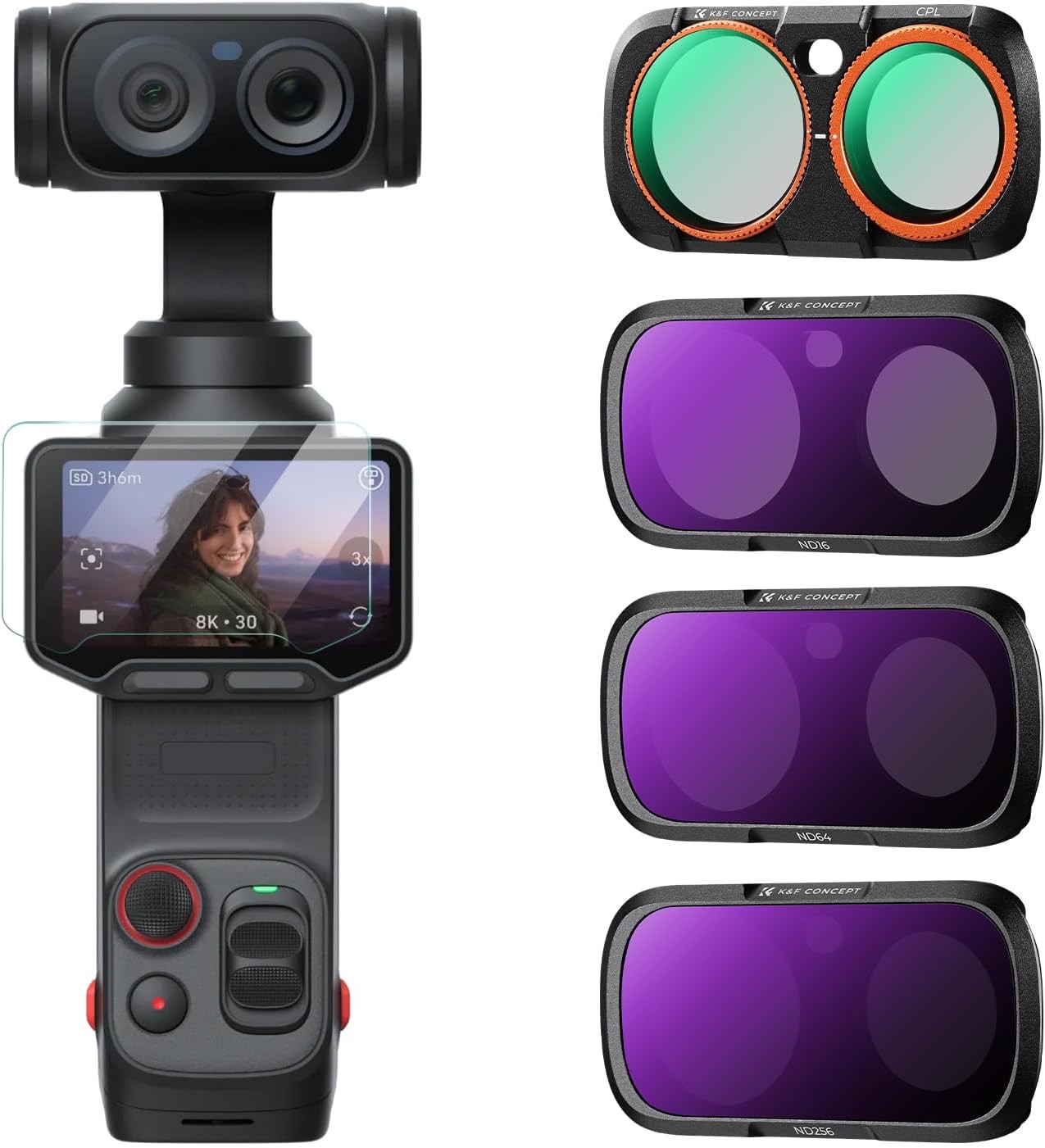 K&F Concept CPL and ND filter kit for the Insta360 Luna Ultra