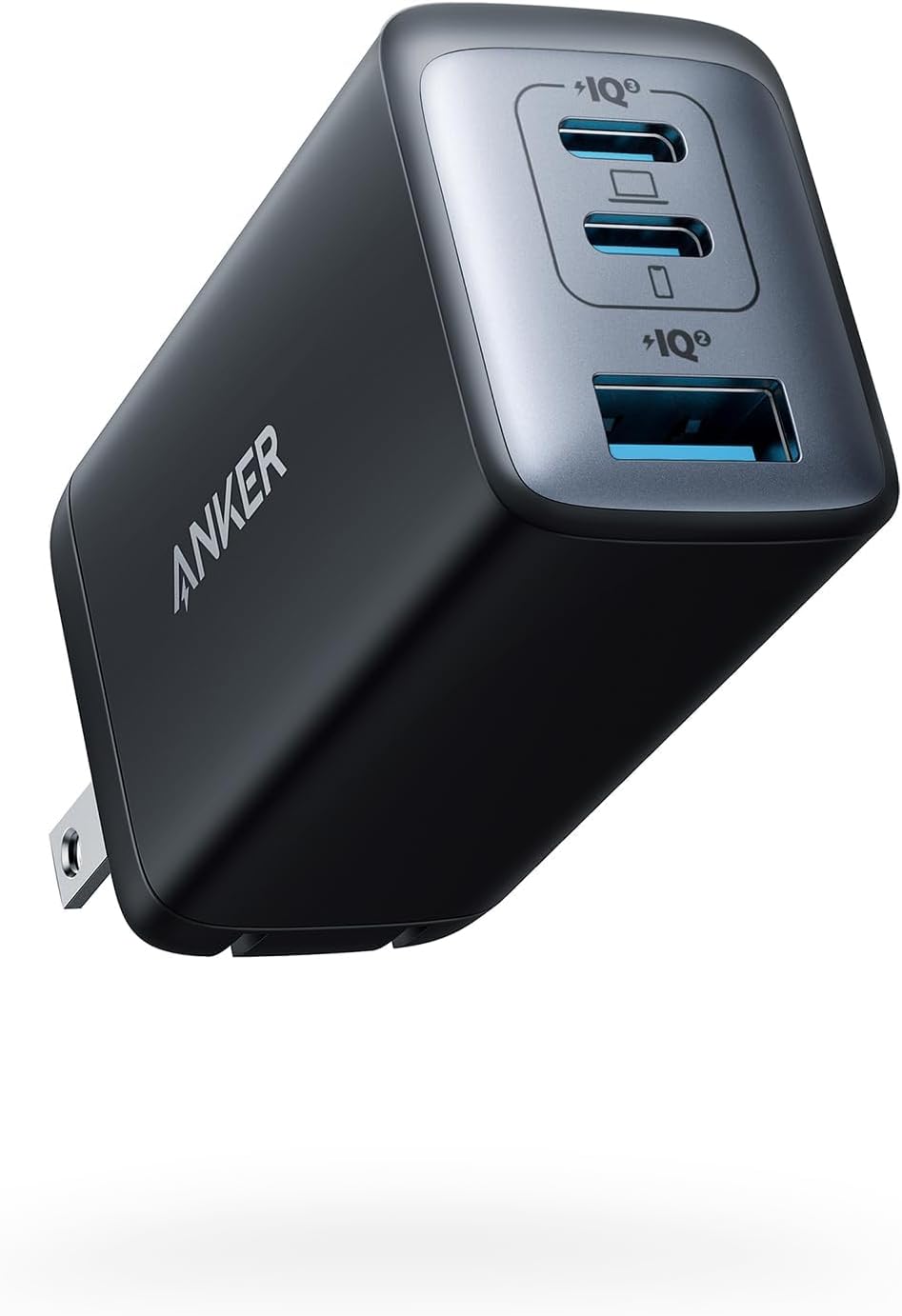 Anker 735 65W three-port GaN charger with two USB-C ports and one USB-A port for charging the Steam Frame alongside a Steam Deck and phone
