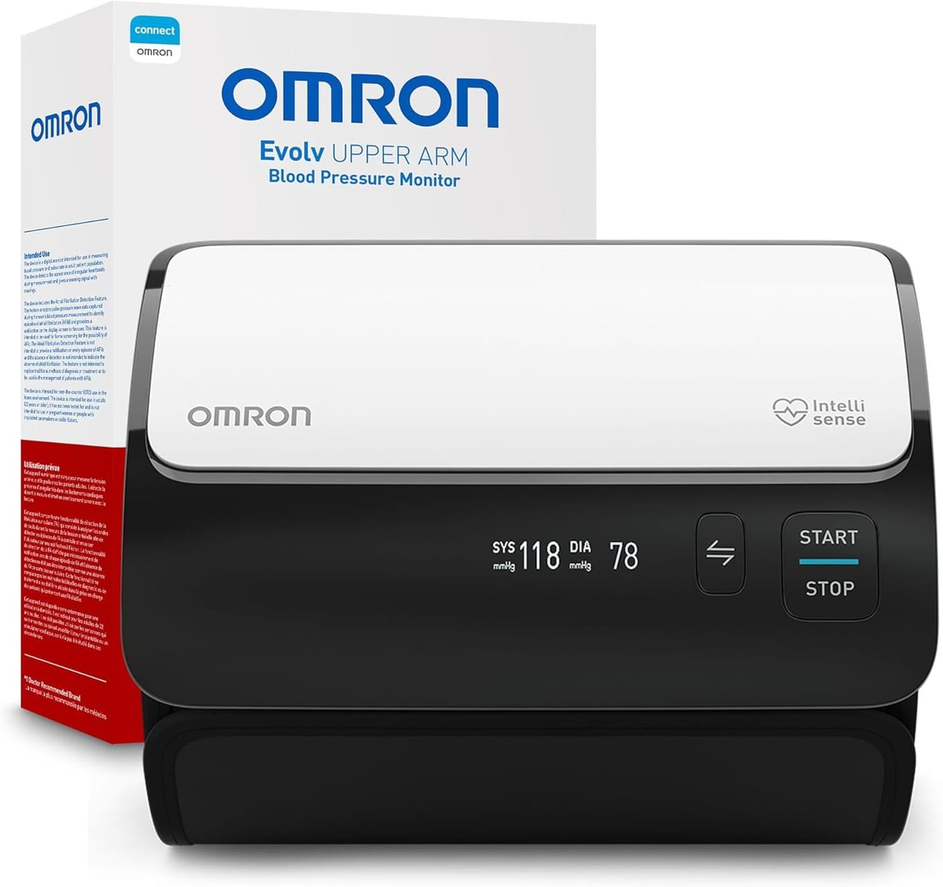 OMRON Evolv all-in-one wireless upper-arm blood pressure monitor with tubeless cuff design