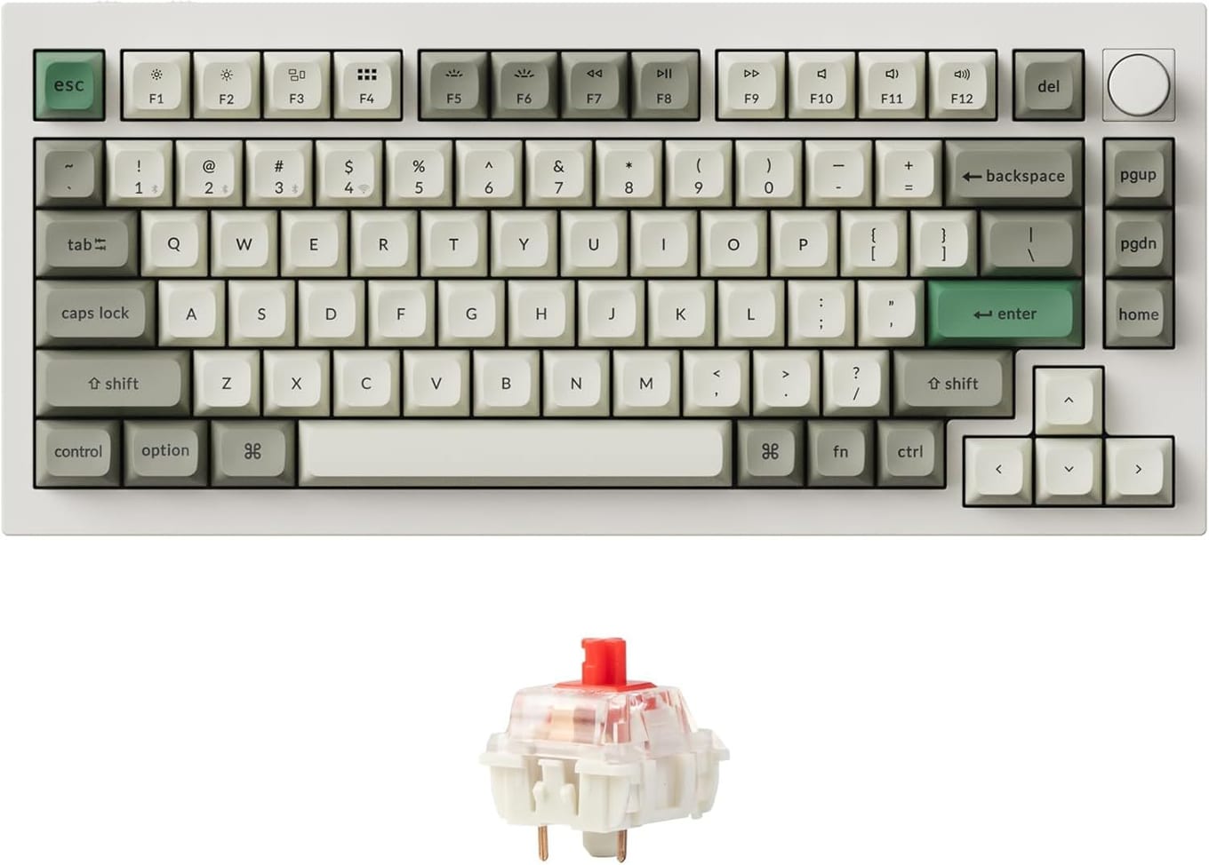 Keychron Q1 Max 75 percent gasket-mounted wireless mechanical keyboard with knob and dark keycaps