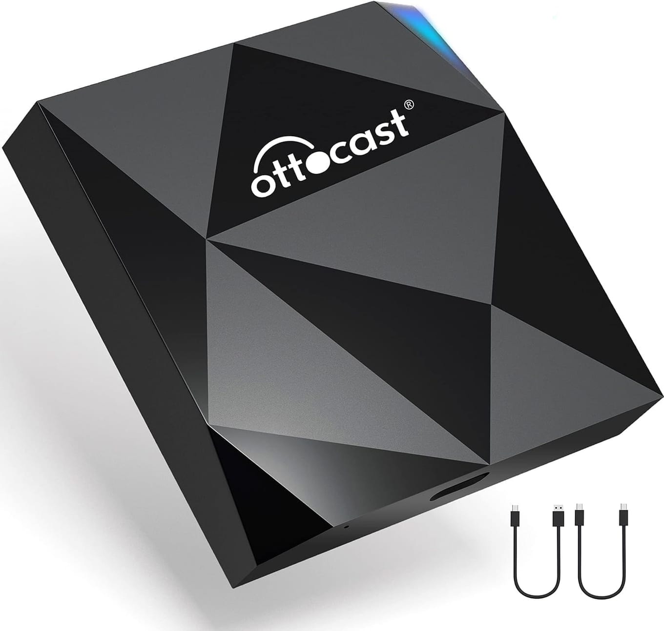 OTTOCAST U2-AIR compact black wireless CarPlay adapter dongle with USB-C connector