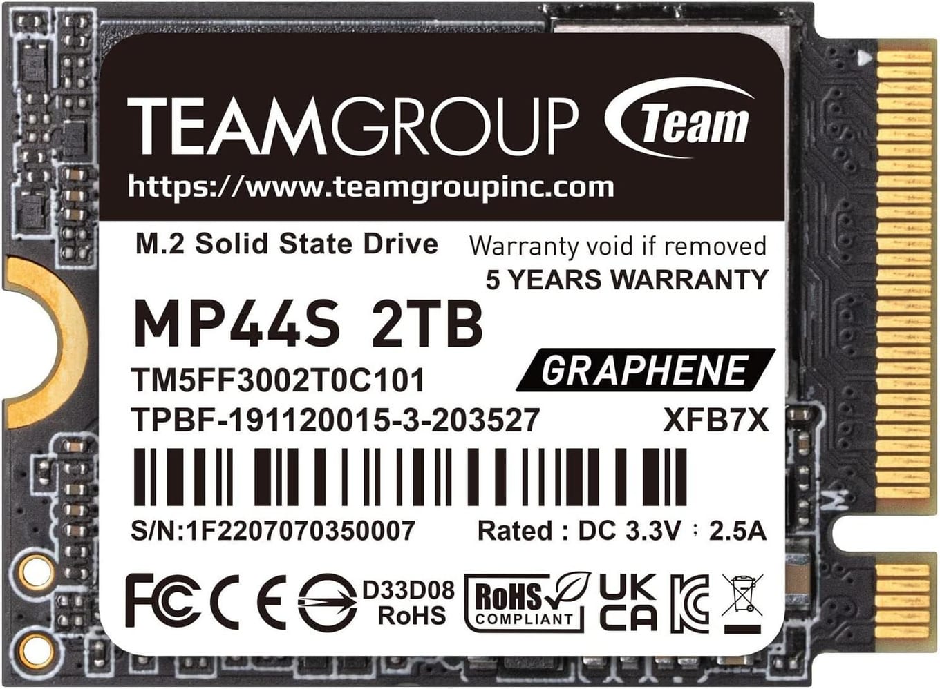 TEAMGROUP MP44S 2TB M.2 2230 NVMe SSD