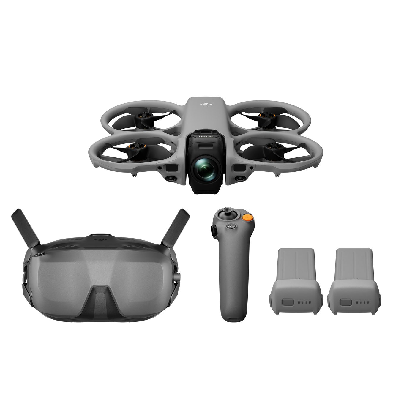 DJI Avata 360 360-degree FPV drone with goggles, motion controller and batteries