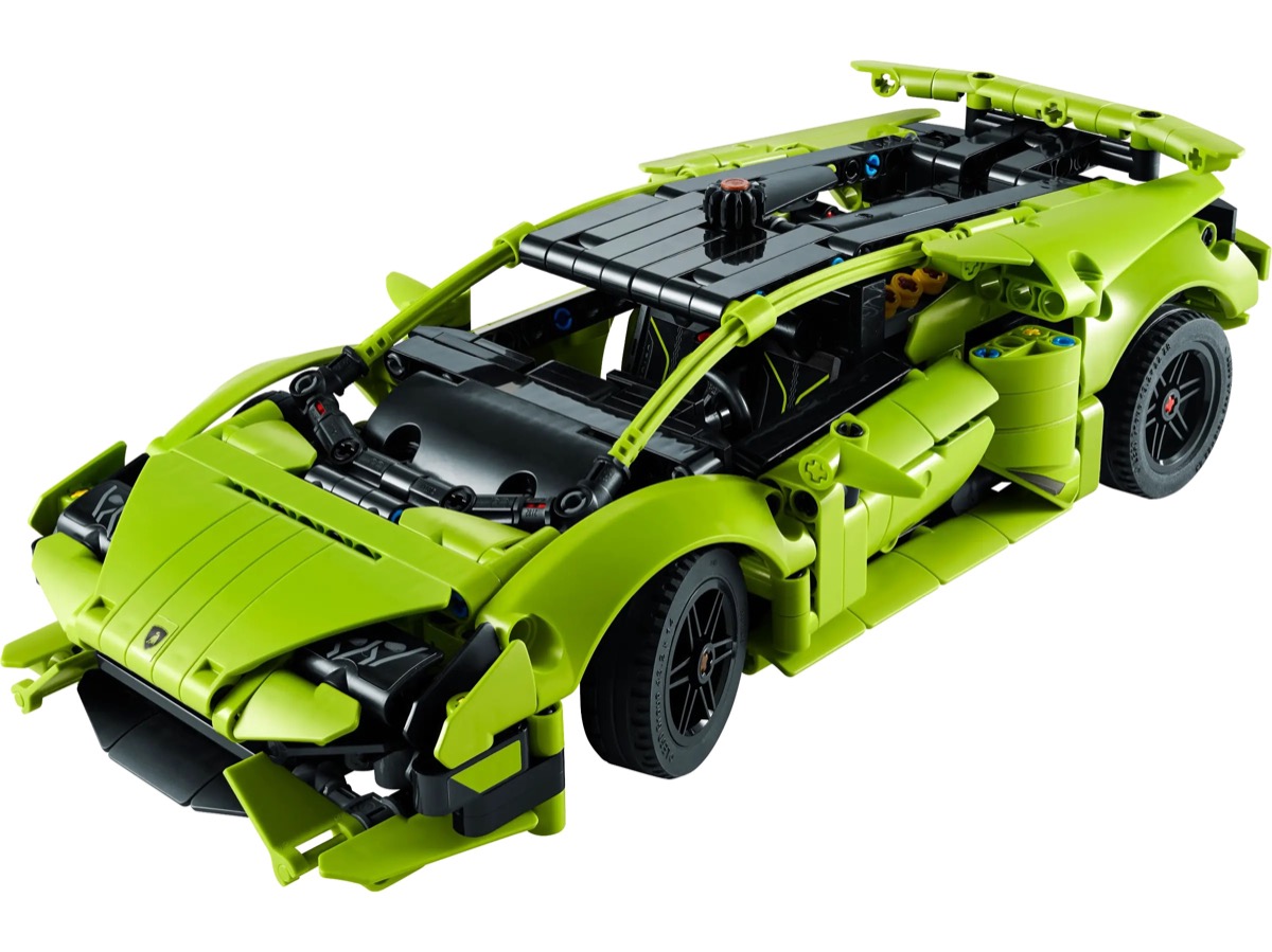 LEGO Technic Lamborghini Huracán Tecnica 42161 buildable supercar model in signature green color scheme