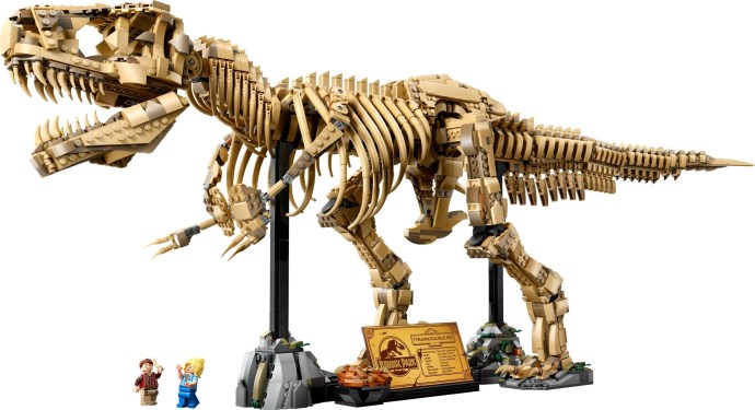 LEGO Jurassic World Dinosaur Fossils Tyrannosaurus Rex set 76968 posable 1:12-scale skeleton on display stand