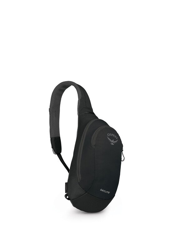 Osprey Daylite Sling in black with adjustable shoulder strap and compact 6L profile
