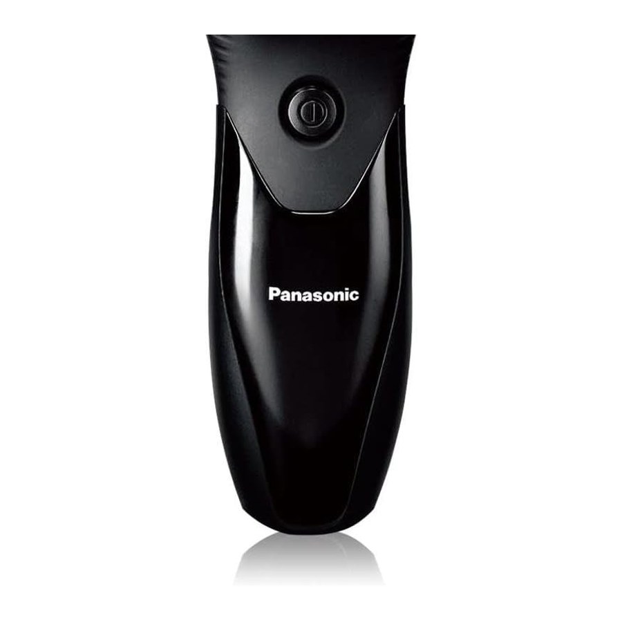 Panasonic ER-GB42-K cordless beard trimmer in black with rubberized ergonomic grip and handle-mounted precision length dial