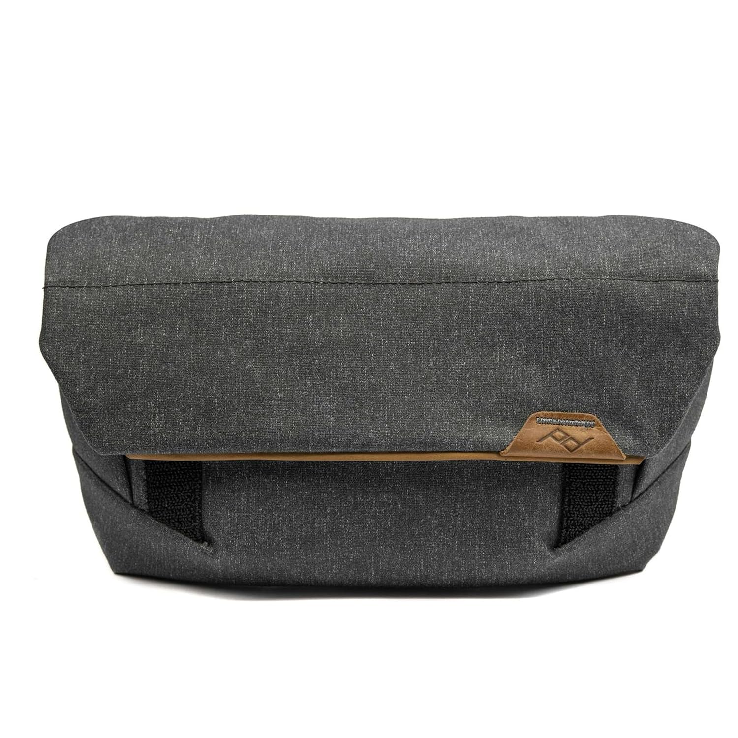 Peak Design Field Pouch V2 in charcoal with adjustable shoulder strap