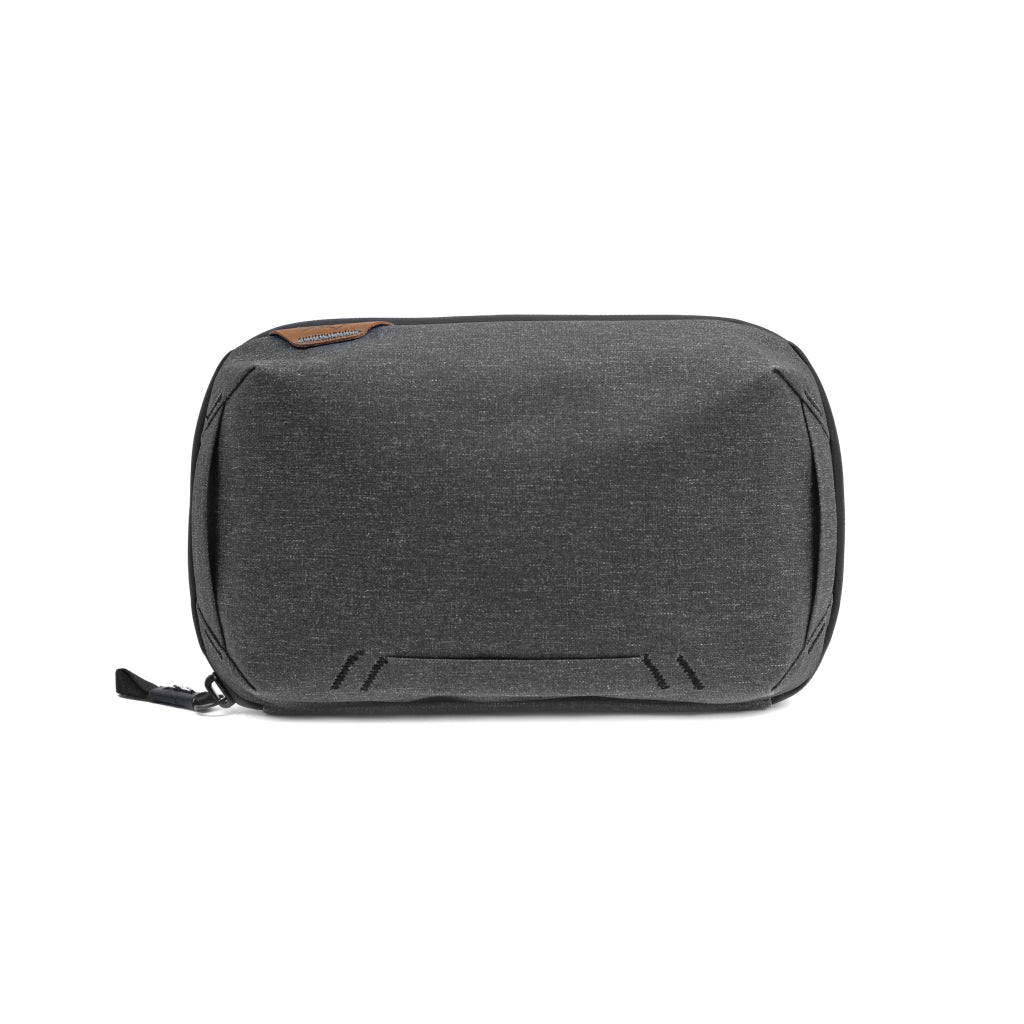 Peak Design Tech Pouch in charcoal with origami-style interior organization and weatherproof 200D nylon canvas
