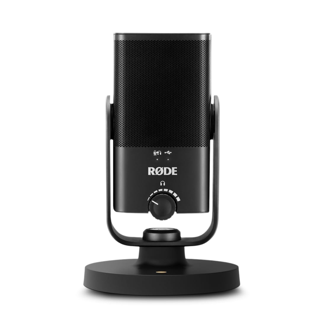 RØDE NT-USB Mini compact USB condenser microphone with magnetic desk stand and integrated pop filter