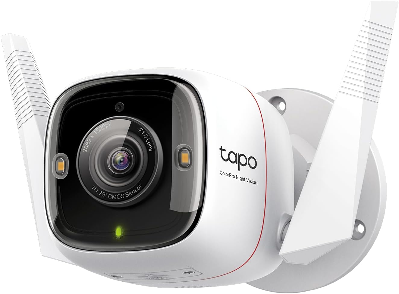 TP-Link Tapo C325WB outdoor security camera with ColorPro night vision and white bullet-style design