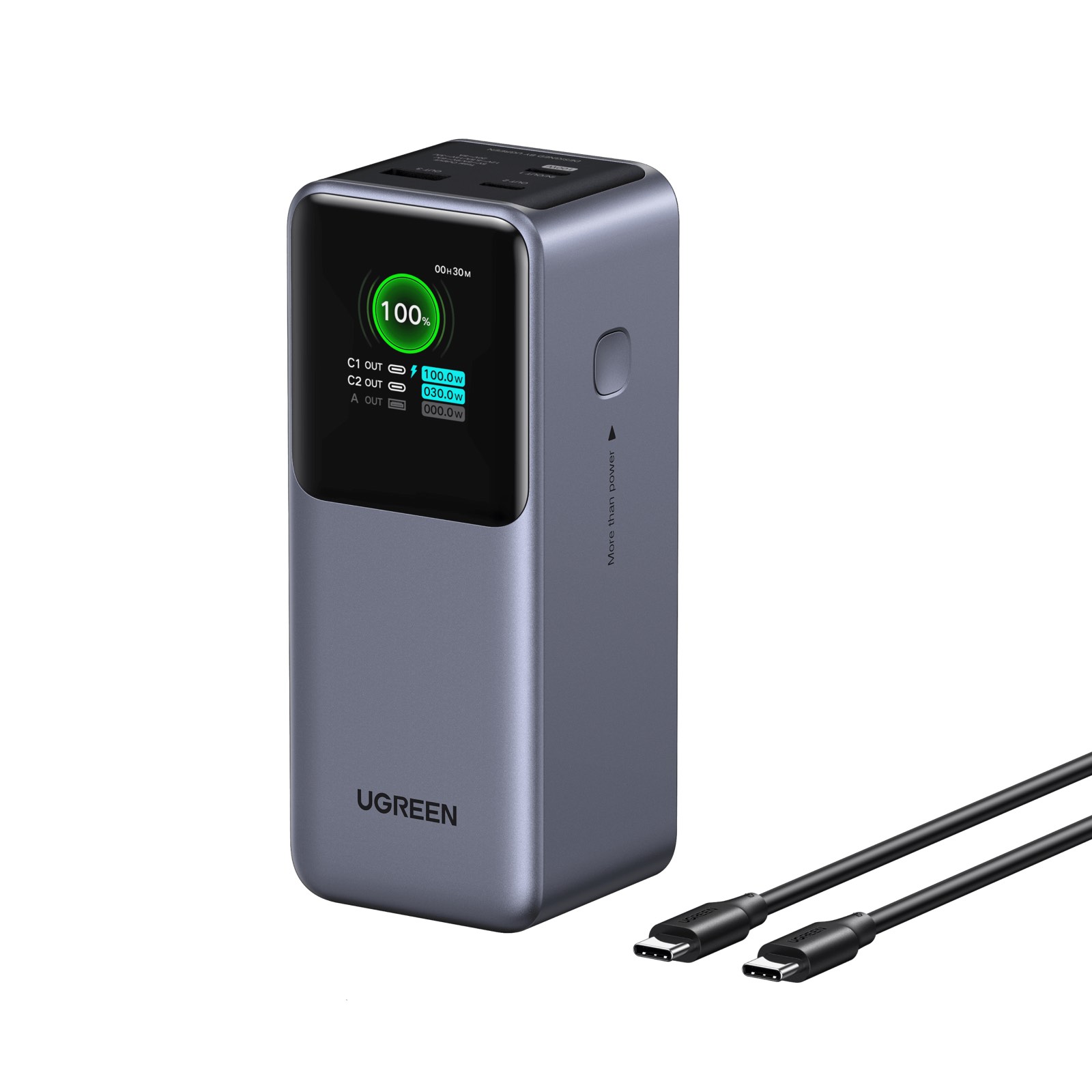 UGREEN Nexode Power Bank 20000mAh 130W with Smart Digital Display